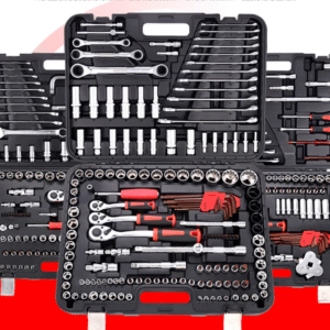 Metric Socket Set, 3/8-inch Drive, 26-Piece, Quick Release Ratchet, Extensions, Adapters, Metal Latch Hard Case, Tool Gift, ET08-8026